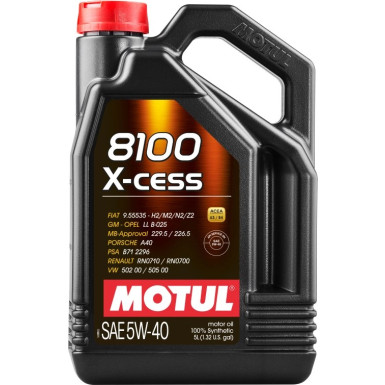 Motul 8100 X-Cess 5W-40 A3/B4 5 Liter 8100 X-CESS 5W-40 102870
