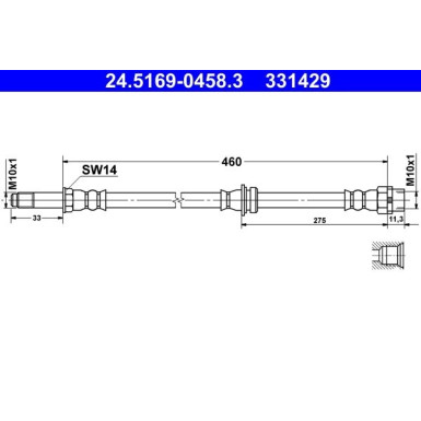 Bremsschlauch 24.5169-0458.3