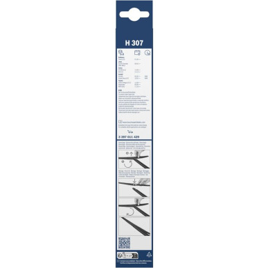Bosch Wischerblatt H307 3397011429 Bosch Wischerblatt H307 3397011429