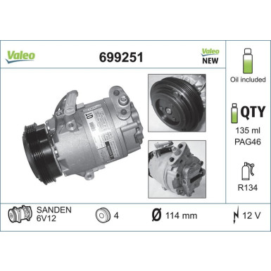 VALEO Kompressor 699251