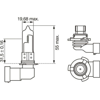 HB3 12V 60W PURE LIGHT 1987302152 HB3 12V 60W PURE LIGHT 1987302152