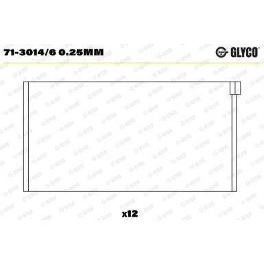 GLYCO Pleuellager 71-3014/6 0.25mm GLYCO Pleuellager 71-3014/6 0.25mm