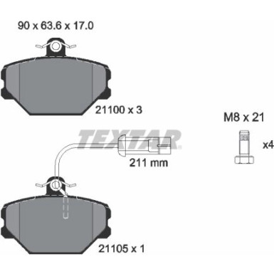Bremsbelagsatz Fiat P. Tipo/Polonez Iii 92- 1.6/1.9 2110005 Bremsbelagsatz Fiat P. Tipo/Polonez Iii 92- 1.6/1.9 2110005