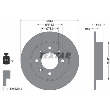 Bremsscheibe Kia T. Cerato 1.5-2.0 Crdi 04 PRO 92134303 Bremsscheibe Kia T. Cerato 1.5-2.0 Crdi 04 PRO 92134303