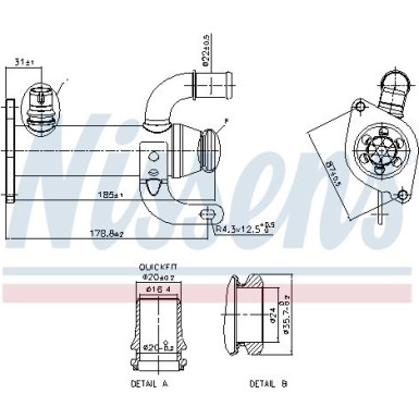 Kühler,Abgasrückführung 989278 Kühler,Abgasrückführung 989278