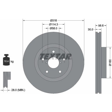 Bremsscheibe Subaru P. Tribeca 2.5-3.6 05 92199203 Bremsscheibe Subaru P. Tribeca 2.5-3.6 05 92199203