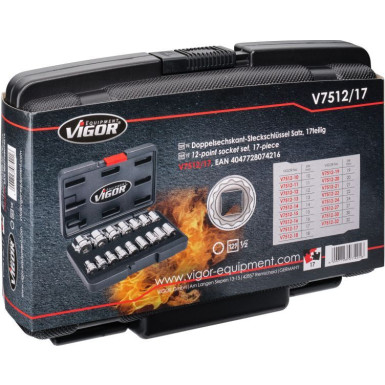 VIGOR Steckschlüsselsatz V7512/17 VIGOR Steckschlüsselsatz V7512/17