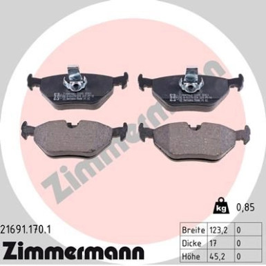 ZIMMERMANN Bremsbeläge 21691.170.1