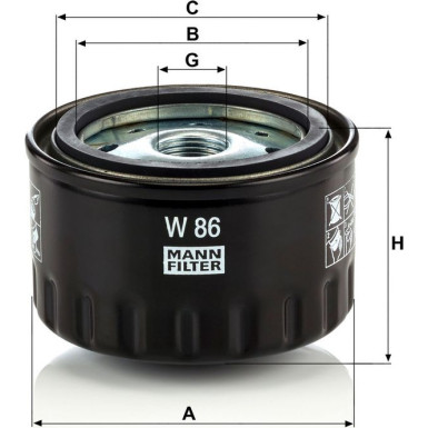 Mann & Hummel Ölfilter PKW W 86