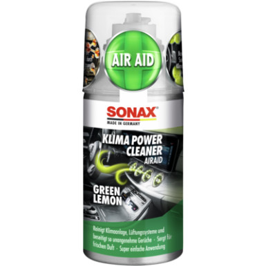 SONAX KlimaClean 100 ml 323400 KlimaPowerCleaner AirAid Green Lemon