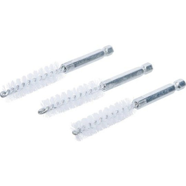 BGS Nylonbürste 12 mm Antrieb Außensechskant 6,3 mm (1/4 ) 3-tlg 3078-12-N