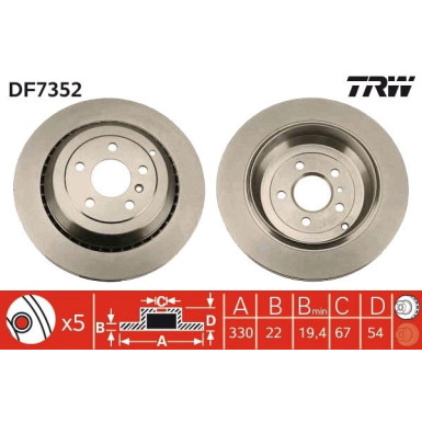 Bremsscheibe Db T. W164/W251 05 DF7352 Bremsscheibe Db T. W164/W251 05 DF7352