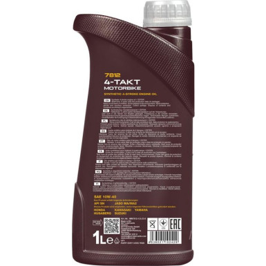 MOTORÖL Mannol 7812 4-Takt Motorbike 10W-40 MN7812-1 MOTORÖL Mannol 7812 4-Takt Motorbike 10W-40 MN7812-1