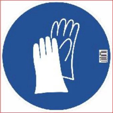 Aufkleber Schutzhandschuhe rund 20cm 31360 Aufkleber Schutzhandschuhe rund 20cm 31360