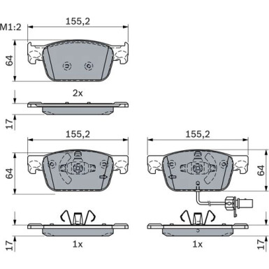 Bremsklötze AUDI A4, A5 15 0 986 424 433
