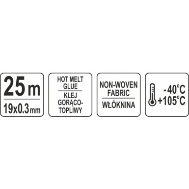 Ta û Verfügt ▄ber Gewebe für Kabelbündel 25M 19mm YT-81501
