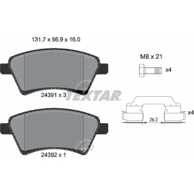 Bremsbelagsatz Fiat P. Sedici/Sx4 Ungarn Lucas Q+ 2439101