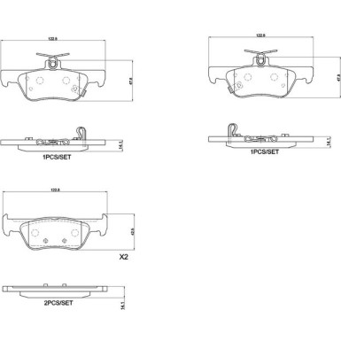 BREMBO Bremsbelagsatz, Scheibenbremse P 28 110 BREMBO Bremsbelagsatz, Scheibenbremse P 28 110