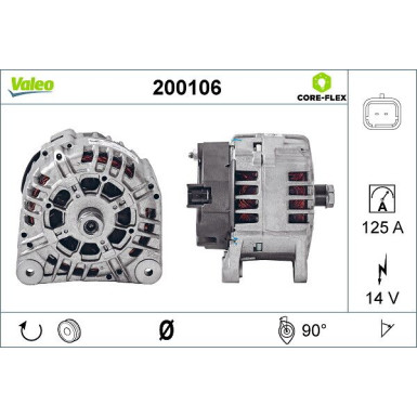 VALEO Generator 200106 VALEO CORE-FLEX VALEO Generator 200106 VALEO CORE-FLEX