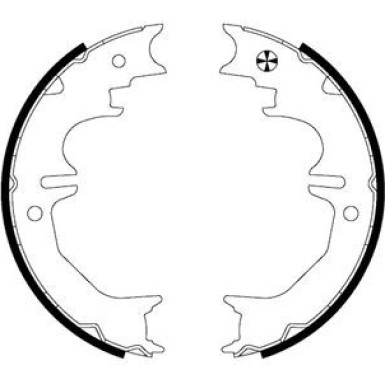 Handbremsbacken Toyota Land Cruiser 2.4-4.2Td 96-/02-/10 91066100 Handbremsbacken Toyota Land Cruiser 2.4-4.2Td 96-/02-/10 91066100