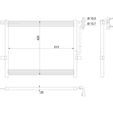 Kondensator, Klimaanlage BEHR AC 234 002S