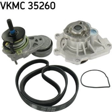 SKF Wasserpumpe + Keilrippenriemensatz VKMC 35260 SKF Wasserpumpe + Keilrippenriemensatz VKMC 35260