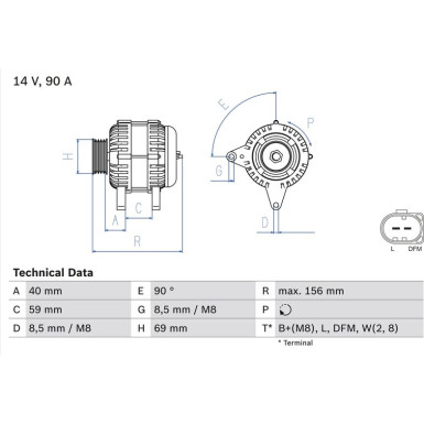 Lichtmaschine 0 986 046 050 Lichtmaschine 0 986 046 050