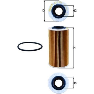 MAHLE Ölfilter OX 1076D MAHLE Ölfilter OX 1076D
