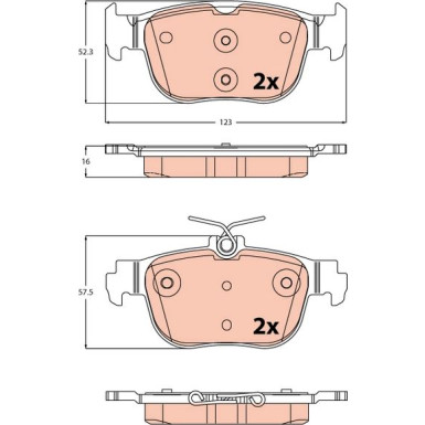 Bremsbelagsatz, Scheibenbremse GDB2373 Bremsbelagsatz, Scheibenbremse GDB2373