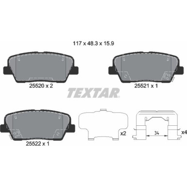 Bremsbelagsatz Hyundai T. Genesis/Santa Fe 08 2552003