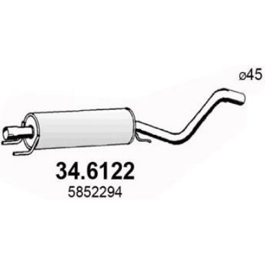 Mittelschalldämpfer 34.6122 Mittelschalldämpfer 34.6122