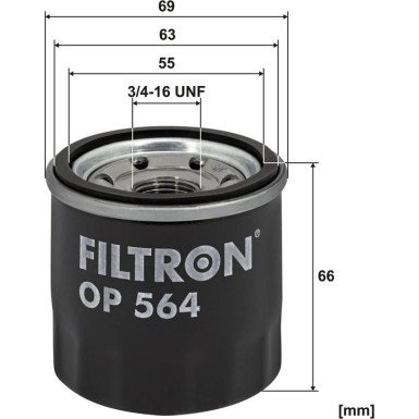 FILTRON Ölfilter OP 564 FILTRON Ölfilter OP 564