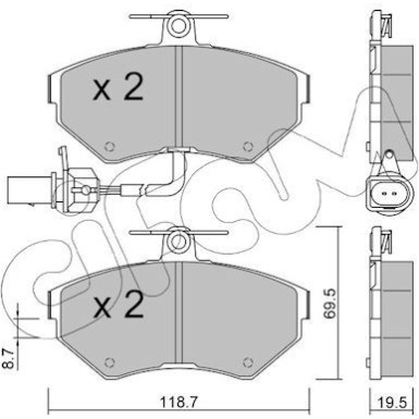 Bremsklötze VA 822-215-2 Bremsklötze VA 822-215-2