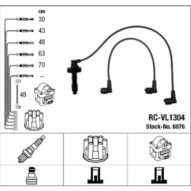 RC-VL1304 NGK - Zündkabelsatz VOLVO S70 96-99 6076
