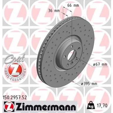 Bremsscheibe VA Sport 150.2957.52 Bremsscheibe VA Sport 150.2957.52