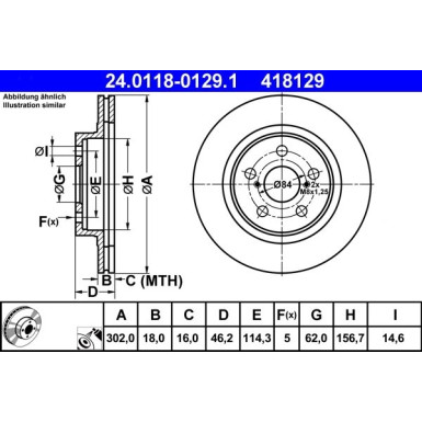 Bremsscheibe Toyota P. Rav 4 2.0 4Wd 94-00 24.0118-0129.1 Bremsscheibe Toyota P. Rav 4 2.0 4Wd 94-00 24.0118-0129.1