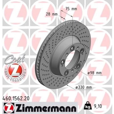 13 482 016 Bremsscheibe HA li 460.1562.20 13 482 016 Bremsscheibe HA li 460.1562.20