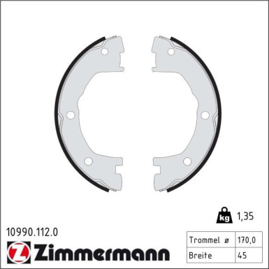 ZIMMERMANN Bremsbacken 10990.112.0