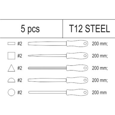 Werkstattfeilensatz 5Tlg. In Schubladeneinlage yt-55453 Werkstattfeilensatz 5Tlg. In Schubladeneinlage yt-55453
