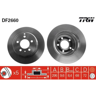 Bremsscheibe Vovlo T. S70/V70 DF2660 Bremsscheibe Vovlo T. S70/V70 DF2660
