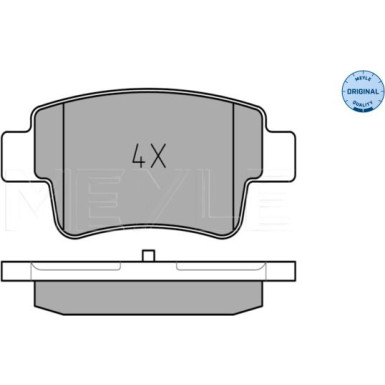 Bremsbelagsatz Fiat T. Grande Punto/Evo 05- Mit Sensor MEYLE-ORIGINAL: True to OE 025 243 4917/W