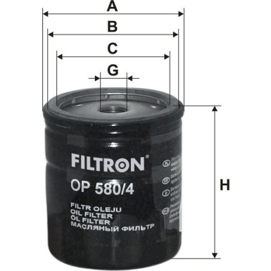 FILTRON Ölfilter OP580/4 FILTRON Ölfilter OP580/4