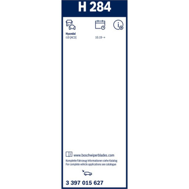 Bosch Heckscheibenwischer H284 3397015627 Bosch Heckscheibenwischer H284 3397015627