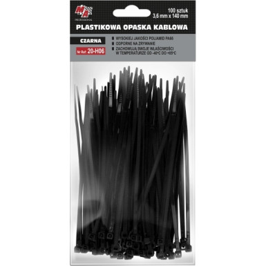 Kabelbinder 3,6X140 (1 Pack 100 Stück) Schwarz 20-H06 Kabelbinder 3,6X140 (1 Pack 100 Stück) Schwarz 20-H06
