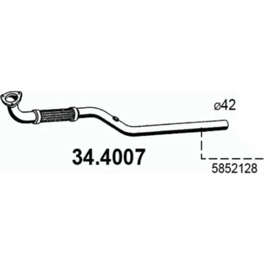 Abgasrohr 34.4007
