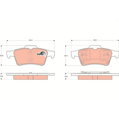 Bremsklötze HA RENAULT Espace,Laguna,Megane,VOLVO COTEC GDB1469