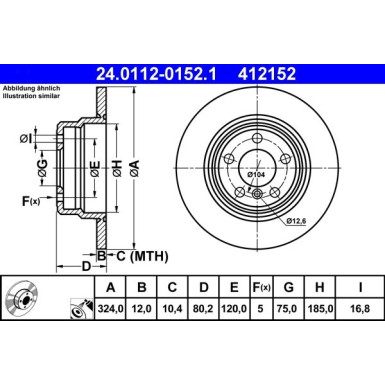 Bremsscheibe Bmw T. X5 3.0-4.4 00-06 24.0112-0152.1 Bremsscheibe Bmw T. X5 3.0-4.4 00-06 24.0112-0152.1