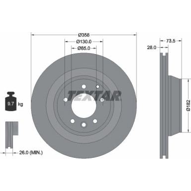 Bremsscheibe Vw T. Touareg/Cayenne/Q7 10 PRO 92151403