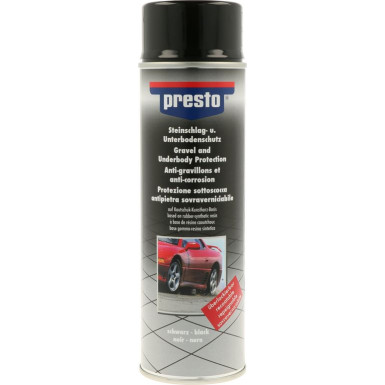 Presto Steinschlag-Unterbodenschutz überlackierbar schwarz Spray 500ml Steinschlag-Unterbodenschutz schwarz 500 ml 306024
