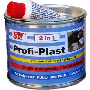 STC Profi-Plast 2in1 (2K Füll-/Feinspachtel) Dose 250g | 7571250 STC Profi-Plast 2in1 (2K Füll-/Feinspachtel) Dose 250g | 7571250